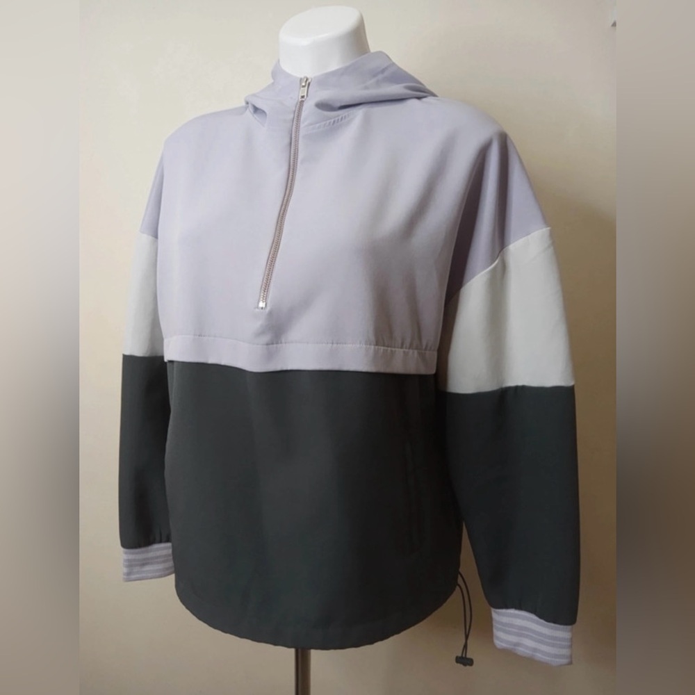 Avia Colorblock Hooded Windbreaker Pullover Women’s M (8-10) - Picture 2 of 12